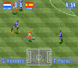 International Superstar Soccer (USA) In game screenshot